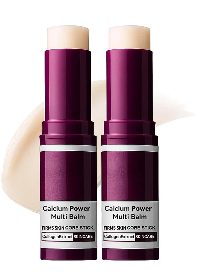 إيلهو عبوتان من بلسم الكالسيوم متعدد الاستخدامات، بلسم الكولاجين المضاد للتجاعيد لشد البشرة ورفعها وترطيبها، يقلل من الترهل والخطوط الدقيقة حول العينين والرقبة والوجه. - Image 1